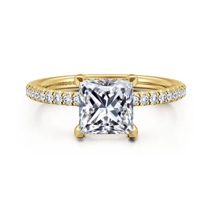 Noa - 14K Yellow Gold Princess Cut Diamond Engagement Ring