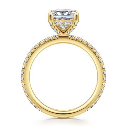 Noa - 14K Yellow Gold Princess Cut Diamond Engagement Ring