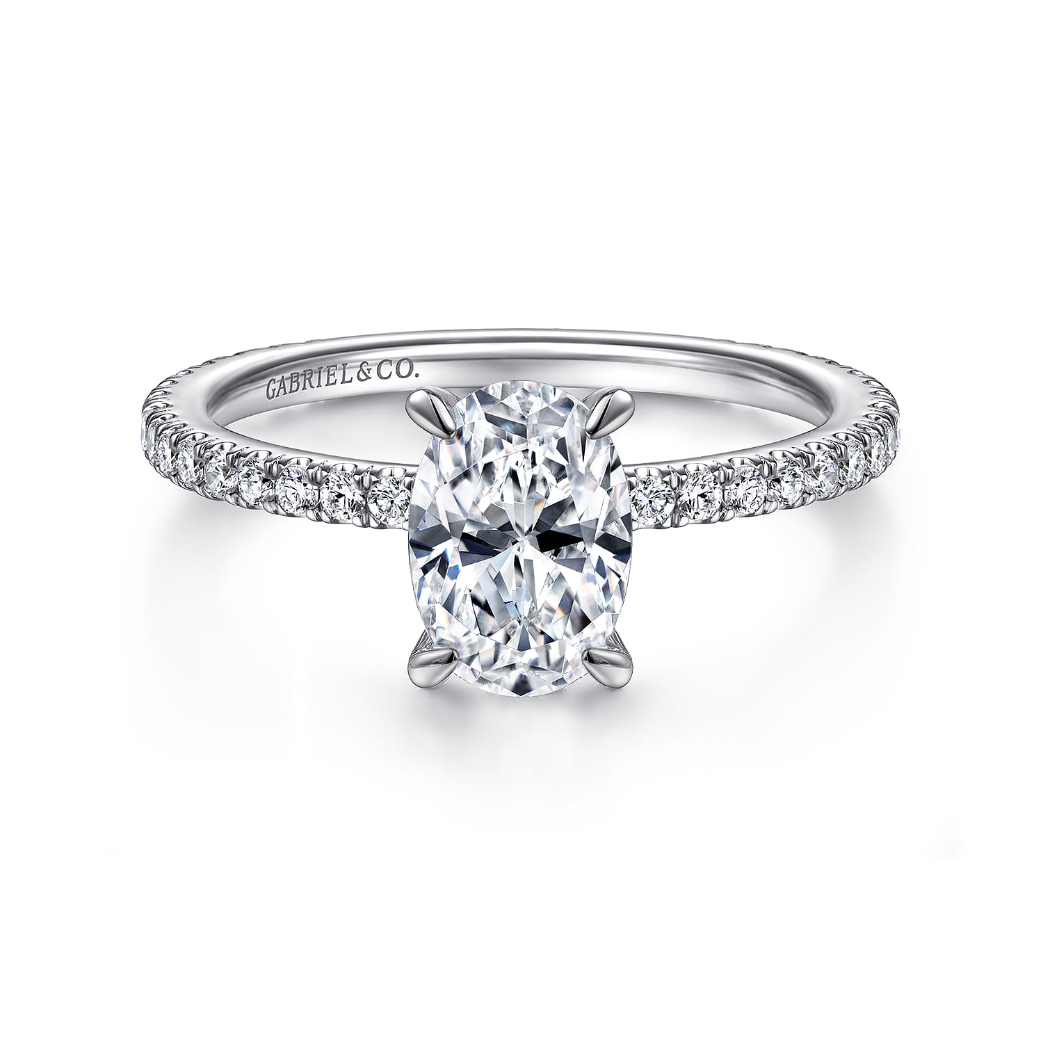 Noa - Platinum Oval Diamond Engagement Ring