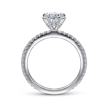 Noa - Platinum Oval Diamond Engagement Ring