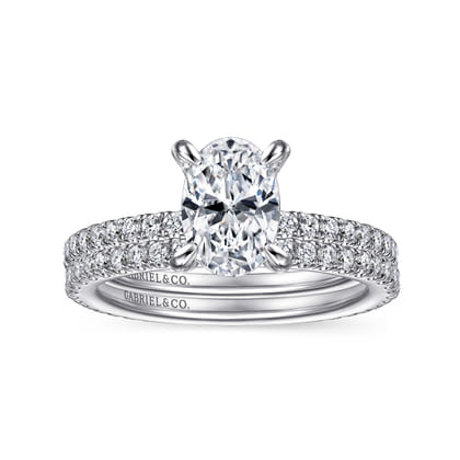 Noa - Platinum Oval Diamond Engagement Ring