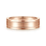 Noah - 14K Rose Gold 6mm - Men's Wedding Band in Satin Finish