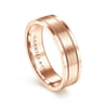 Noah - 14K Rose Gold 6mm - Men's Wedding Band in Satin Finish