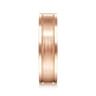 Noah - 14K Rose Gold 6mm - Men's Wedding Band in Satin Finish