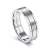 Noah - 14K White Gold 6mm - Men's Wedding Band in Satin Finish