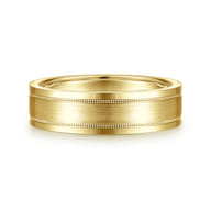 Noah - 14K Yellow Gold 6mm - Men's Wedding Band in Satin Finish