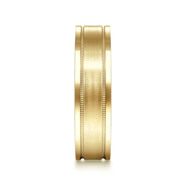 Noah - 14K Yellow Gold 6mm - Men's Wedding Band in Satin Finish - Shot 4