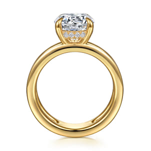 Oksana - 14K Yellow Gold Round Diamond Engagement Ring