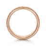 Oliver - 14K Rose Gold 7mm - Engraved Woven Men's Wedding Band in Satin Finish