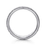 Oliver - 14K White Gold 7mm - Engraved Woven Men's Wedding Band in Satin Finish