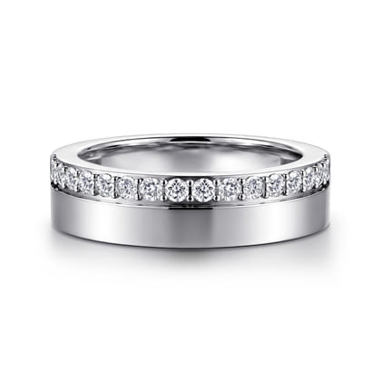 Ophelienne - 14K Yellow Gold 5mm Diamond Anniversary Cigar Band