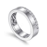 Fancy Wedding Ring in 14k White Gold with Round Natural Diamond at Gabriel & Co.
