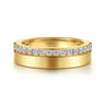 Fancy Wedding Ring in 14k Yellow Gold with Round Natural Diamond at Gabriel & Co.