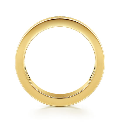 Ophelienne - 14K Yellow Gold 5mm Diamond Anniversary Cigar Band