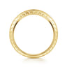 Curved Wedding Ring in 14k Yellow Gold with   at Gabriel & Co.