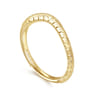 Curved Wedding Ring in 14k Yellow Gold with   at Gabriel & Co.