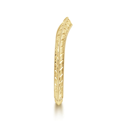 Orlina - Vintage Inspired Curved 14K Yellow Gold Anniversary Band