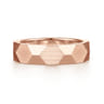 Oscar - 14K Rose Gold 6mm - Carved Men's Wedding Band in Satin Finish