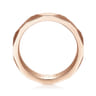 Oscar - 14K Rose Gold 6mm - Carved Men's Wedding Band in Satin Finish