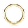 Oscar - 14K Yellow Gold 6mm - Carved Men's Wedding Band in Satin Finish