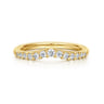 Curved Wedding Ring in 14k Yellow Gold with Round Natural Diamond at Gabriel & Co.