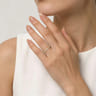 Curved Wedding Ring in 14k Yellow Gold with Round Natural Diamond at Gabriel & Co.