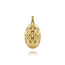Oval 14K Yellow Gold Virgin Mary Pendant with Twisted Rope Frame