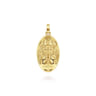 Oval 14K Yellow Gold Virgin Mary Pendant
