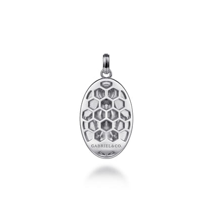 Oval 925 Sterling Silver Virgin Mary Pendant with Twisted Rope Frame
