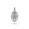 Oval 925 Sterling Silver Virgin Mary Pendant with Twisted Rope Frame