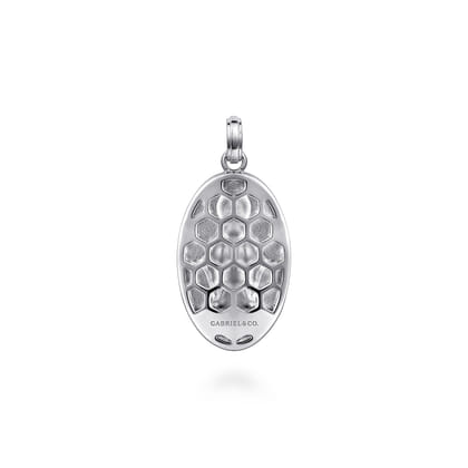 Oval 925 Sterling Silver Virgin Mary Pendant