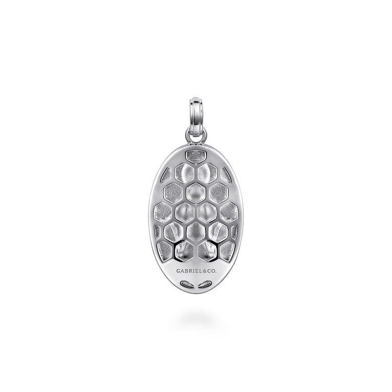 Oval 925 Sterling Silver Virgin Mary Pendant - Shot 2