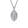 Oval 925 Sterling Silver Virgin Mary Pendant