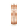 Owen - 14K Rose Gold 6mm - Men's Wedding Band in Satin Finish