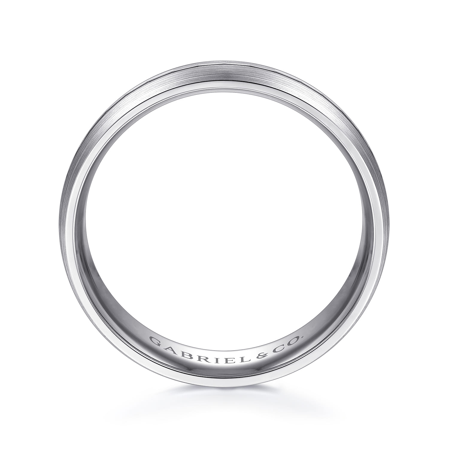 Owen - 14K White Gold 6mm - Men's Wedding Band in Satin Finish - Shot 2