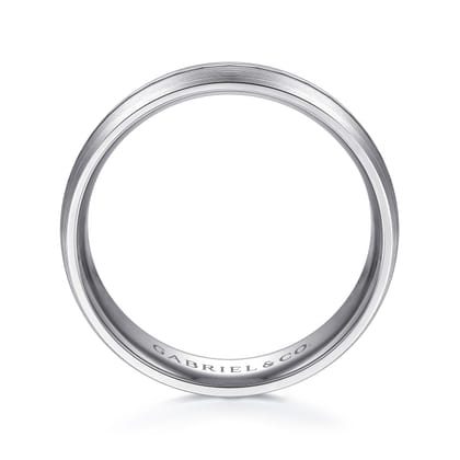 Owen - 14K White Gold 6mm - Men's Wedding Band in Satin Finish