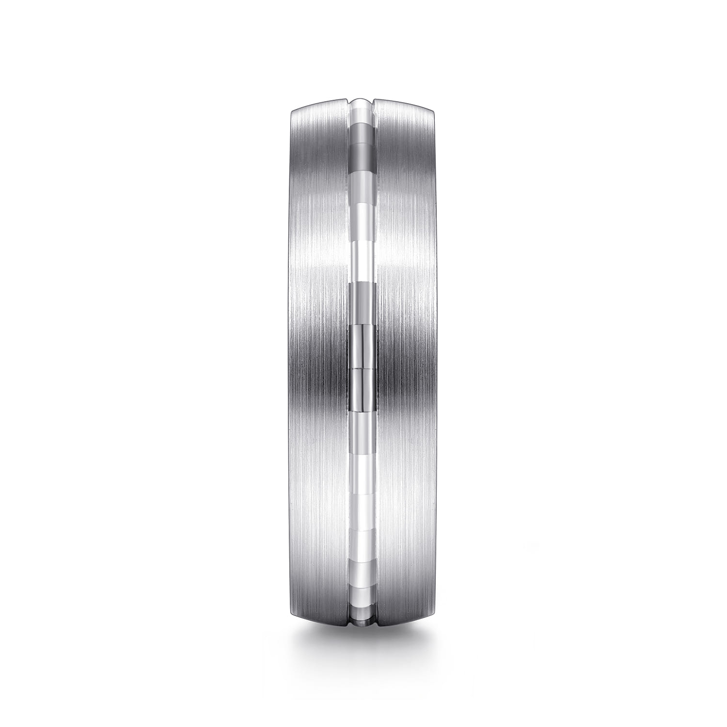 Owen - 14K White Gold 6mm - Men's Wedding Band in Satin Finish - Shot 4