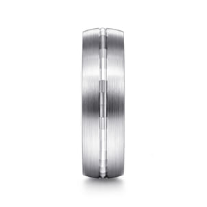Owen - 14K White Gold 6mm - Men's Wedding Band in Satin Finish