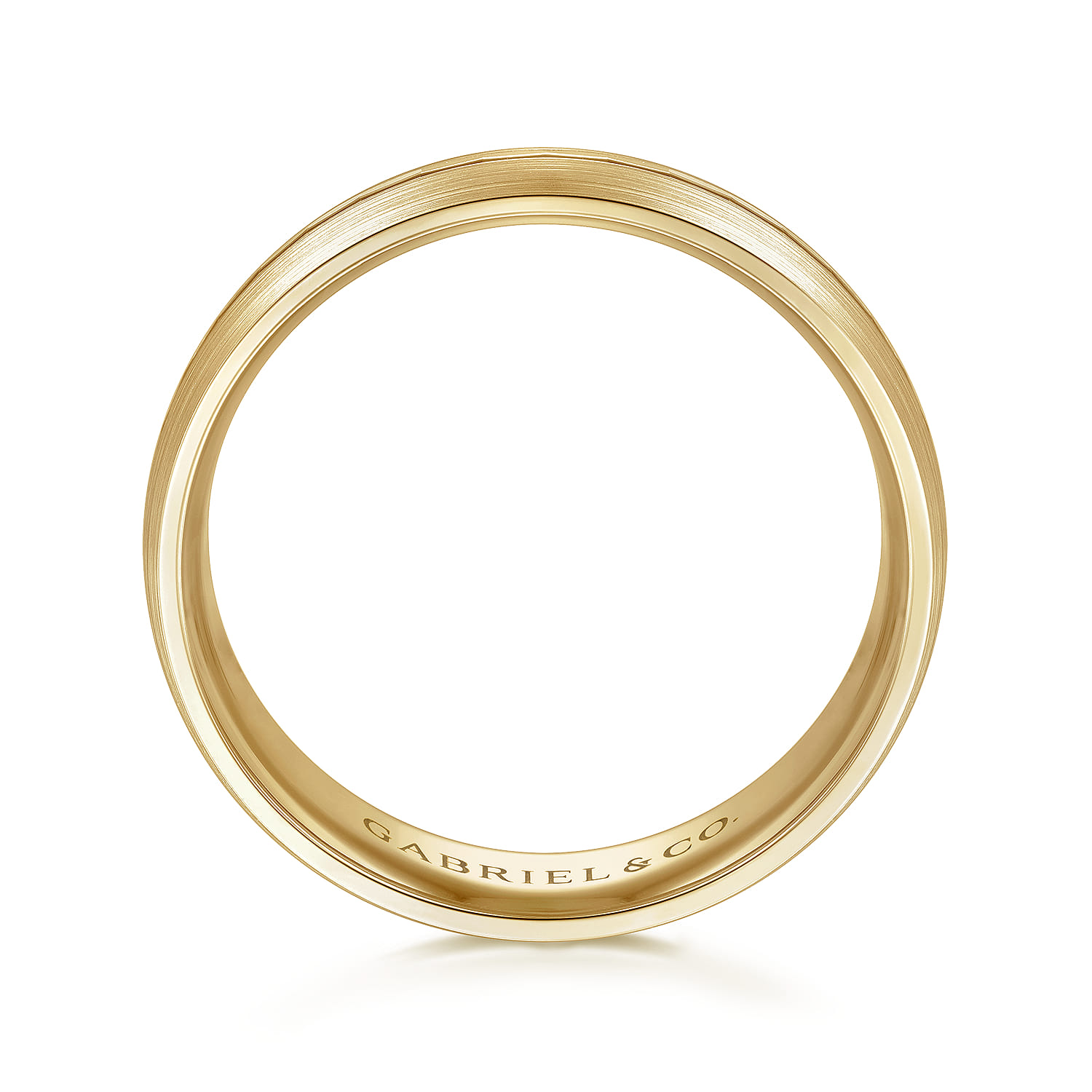 Owen - 14K Yellow Gold 6mm - Men's Wedding Band in Satin Finish - Shot 2