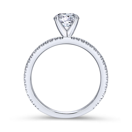 Oyin - Platinum Round Diamond Engagement Ring - 0.16 ct - Shot 2
