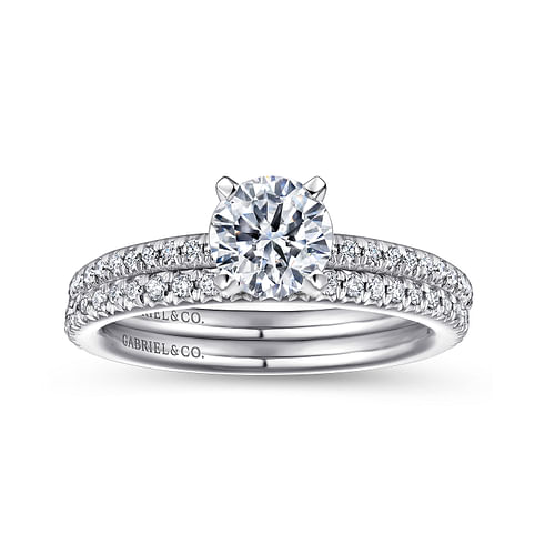 Oyin - Platinum Round Diamond Engagement Ring - 0.16 ct - Shot 4