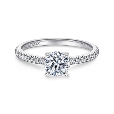 Oyin - Round Diamond Engagement Ring in Platinum