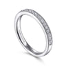 Straight Wedding Ring in 14k White Gold with Round Natural Diamond at Gabriel & Co.
