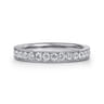 Straight Wedding Ring in 14k White Gold with Round Natural Diamond at Gabriel & Co.