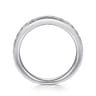 Straight Wedding Ring in 14k White Gold with Round Natural Diamond at Gabriel & Co.