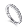 Straight Wedding Ring in 14k White Gold with Round Natural Diamond at Gabriel & Co.