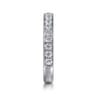 Straight Wedding Ring in 14k White Gold with Round Natural Diamond at Gabriel & Co.