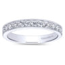 Straight Wedding Ring in 14k White Gold with Round Natural Diamond at Gabriel & Co.