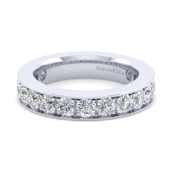 Padua - 14K White Gold Micro Pave Set Diamond Anniversary Band