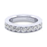 Straight Wedding Ring in 14k White Gold with Round Natural Diamond at Gabriel & Co.
